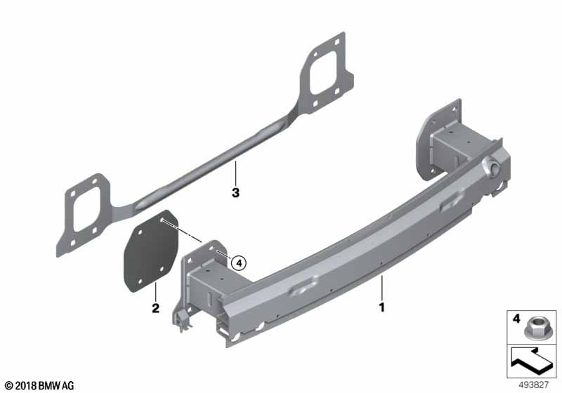 Genuine BMW 51127425444 G05 G07 Carrier, Bumper Rear (Inc. X7 M50iX & X5) | ML Performance EU Car Parts
