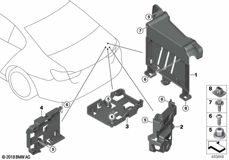 Mount for BCU battery charge module