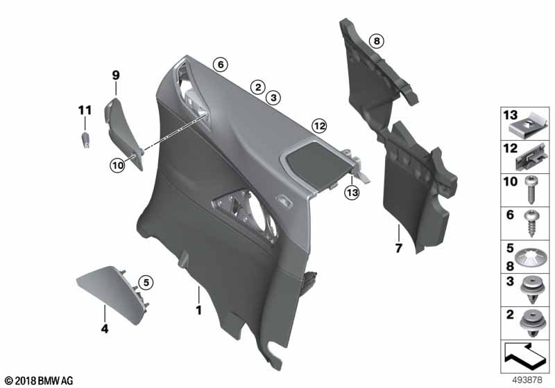 Genuine BMW 51418469107 F91 Lateral Trim Panel, Left SILVERSTONE (Inc. M8) | ML Performance UK Car Parts