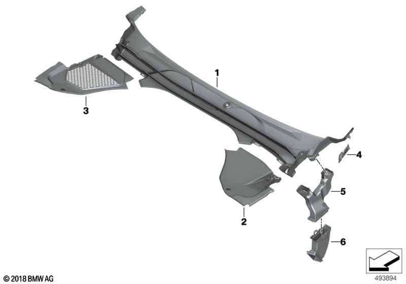 Genuine BMW 51717435324 G15 F92 F91 Cowl Panel Cover, Part 2 LL (Inc. M850iX, M8 & 840dX) | ML Performance UK Car Parts