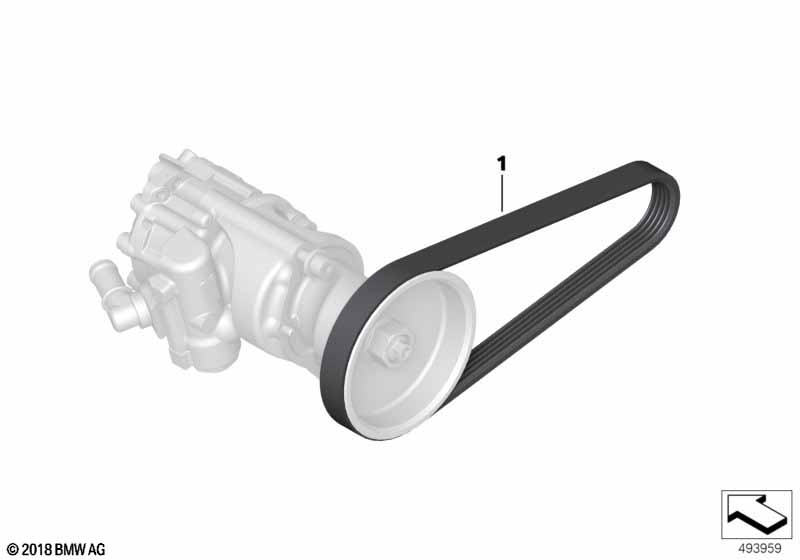 Genuine BMW 11418423096 Ribbed V-Belt SERVOPUMPE (Inc. M6 GT3) | ML Performance UK Car Parts