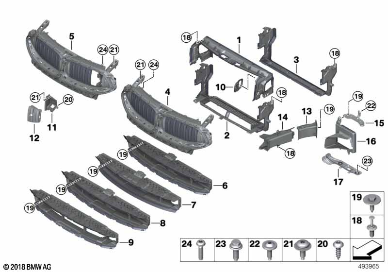 Genuine BMW 51749465523 G15 G14 G16 Air Flaps, Lower (Inc. 840i, 840iX & 840dX) | ML Performance EU Car Parts
