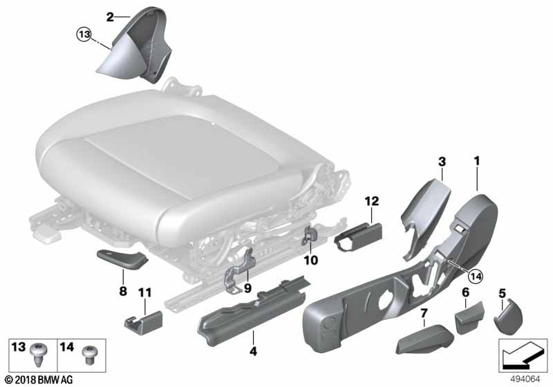 Genuine BMW 52107479528 G16 G02 G01 Cover, Belt Catch Right SCHWARZ (Inc. 320iX, X3 20dX & M340i) | ML Performance UK Car Parts