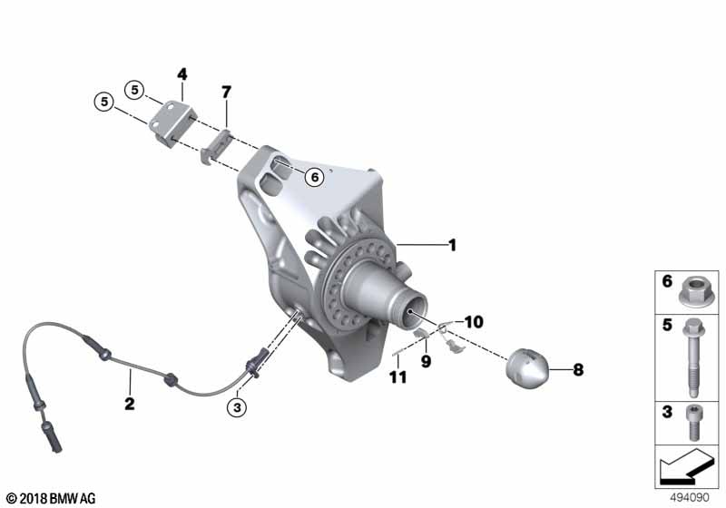 Genuine BMW 33408428640 Wheel Carrier, Rear Right EVO 2018 (Inc. M6 GT3) | ML Performance EU Car Parts