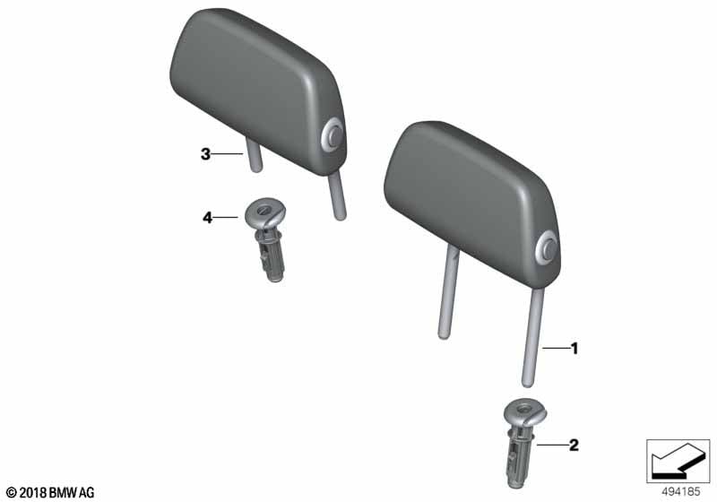 Rear seat head restraint