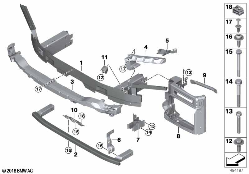 Genuine BMW 51117421623 G05 Impact Absorber, Top (Inc. X5 25dX, X5 45eX & X5 30dX) | ML Performance UK Car Parts