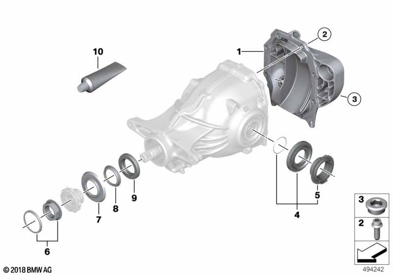 Rear axle different.single parts - 225
