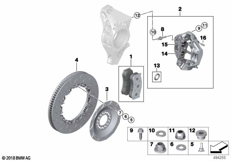 Genuine BMW 34208428663 Brake-Disk Chamber EVO 2018 (Inc. M6 GT3) | ML Performance UK Car Parts