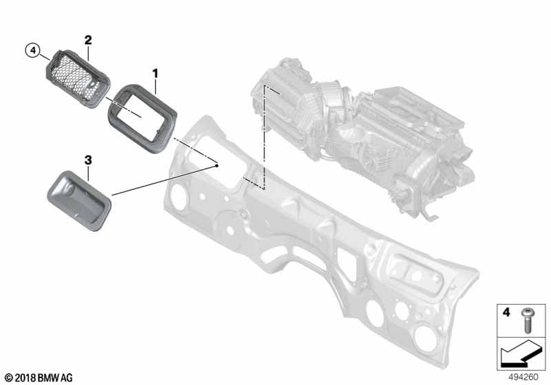 Air-inlet duct, engine compartment