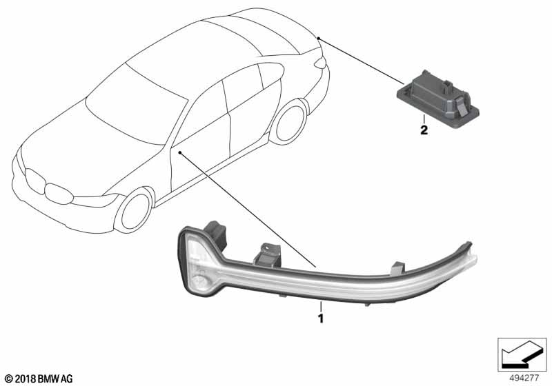 Auxiliary turn signal lamp/s outer
