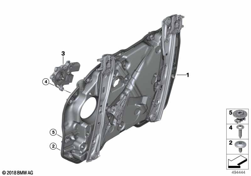 Genuine BMW 51338498853 G20 G21 Carrier, Door Front Left (Inc. 320d, 330iX & 330e) | ML Performance UK Car Parts
