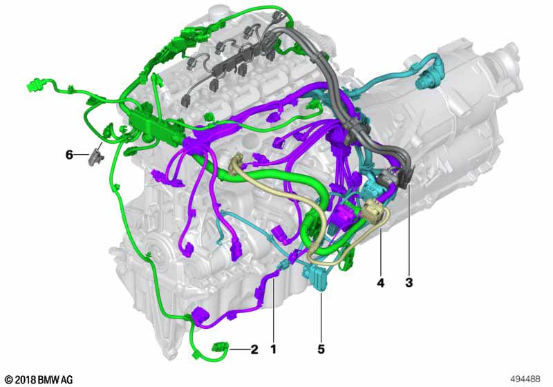Genuine BMW 12538482370 G20 Wiring Harness, Engine Trans. Module AUT (Inc. 320i & 330i) | ML Performance EU Car Parts