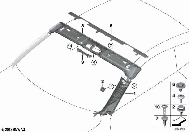 Genuine BMW 51467489926 F91 G14 Windshield Frame Cover (Inc. 840dX, 840i & 840iX) | ML Performance UK Car Parts
