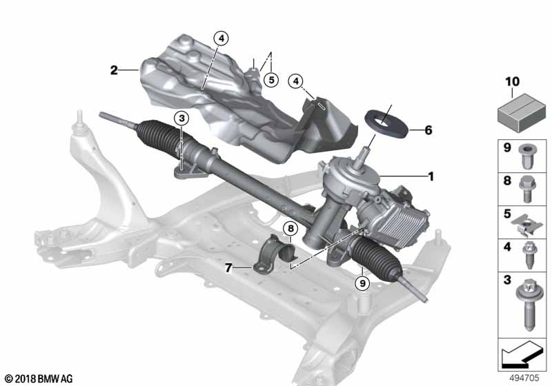 Genuine BMW 32106857930 F48 F39 Exch. Steering Box, Electr. (Inc. X1 16d, X1 28i & X2 28i) | ML Performance UK Car Parts