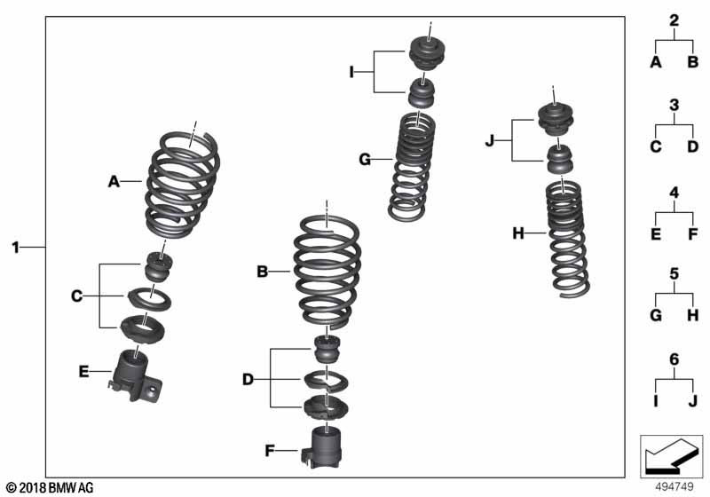 Genuine BMW 33502463688 F82 F80 Set Of Springs, Rear M PERFORMANCE (Inc. M3 & M4) | ML Performance UK Car Parts