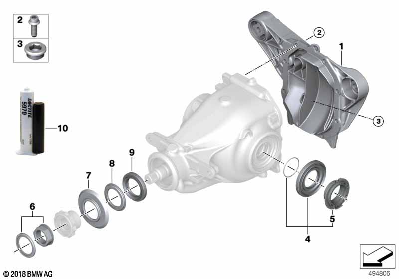 Rear-axle-drive parts