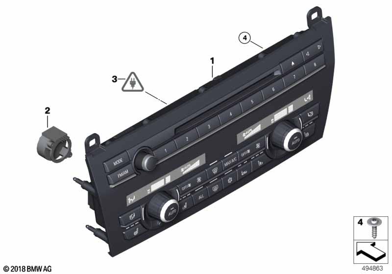A/C control panel