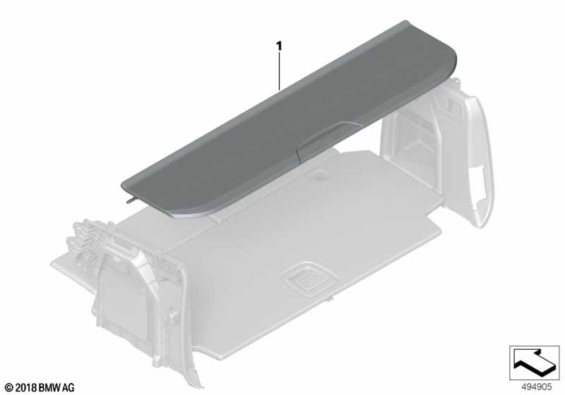 Genuine BMW 51467938167 G07 Rear Window Shelf MOKKA (Inc. X7) | ML Performance EU Car Parts