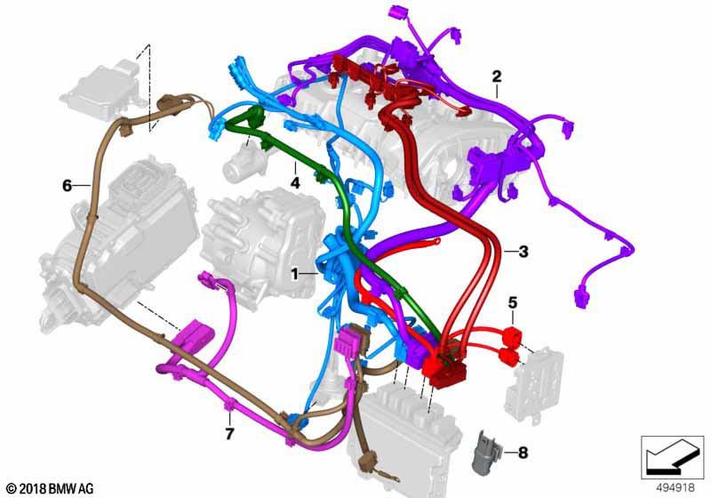 Genuine BMW 12518644489 I15 Wiring Harness, Eng. Sensoric Module 2 (Inc. i8) | ML Performance UK Car Parts
