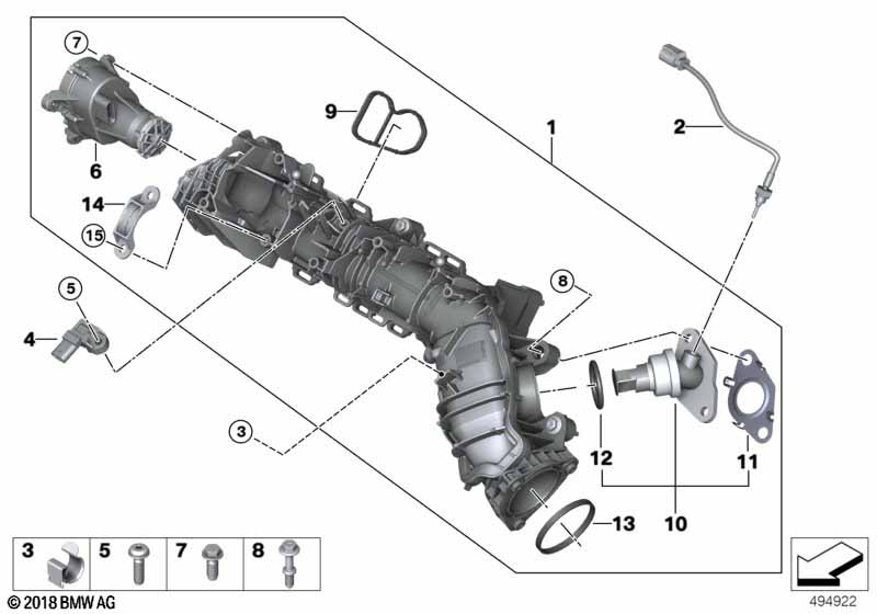 Genuine BMW 11618597074 F55 F44 Pipe RDE (Inc. X1 25dX, X1 20d & Cooper SD ALL4) | ML Performance UK Car Parts