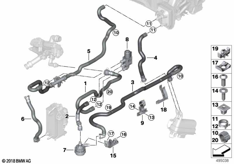 Genuine BMW 64219496099 G11 Coolant Hose, Supply Capacitor - engine (Inc. 745LeX, 745eX & 745Le) | ML Performance EU Car Parts