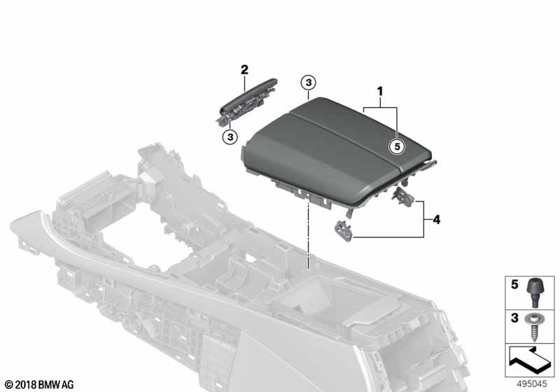 Genuine BMW 51169399806 G07 G05 G06 Armrest Center Console Leather Heated SCHWARZ (Inc. X5 40iX & X7) | ML Performance UK Car Parts
