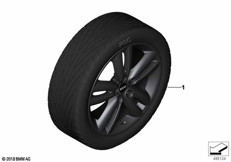 MINI LA wheel Track Spoke 562 - 17''