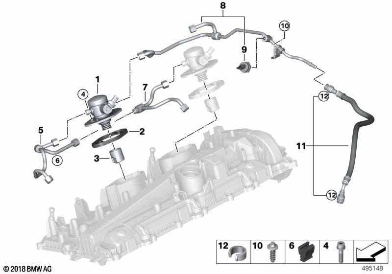 Genuine BMW 13538053442 Fuel Supply Line With Sensor (Inc. X3 M & X4 M) | ML Performance EU Car Parts