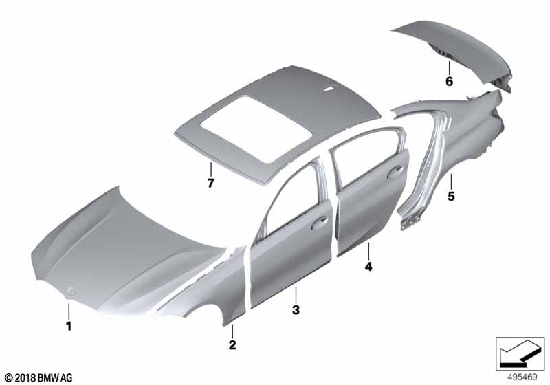 Genuine BMW 41007493284 G20 G21 Reinforcement Plate, Rocker Panel, Right (Inc. 320iX, 330i & 320dX) | ML Performance UK Car Parts