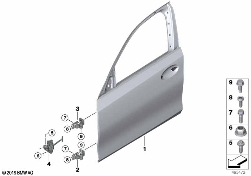 Front door-hinge/door brake
