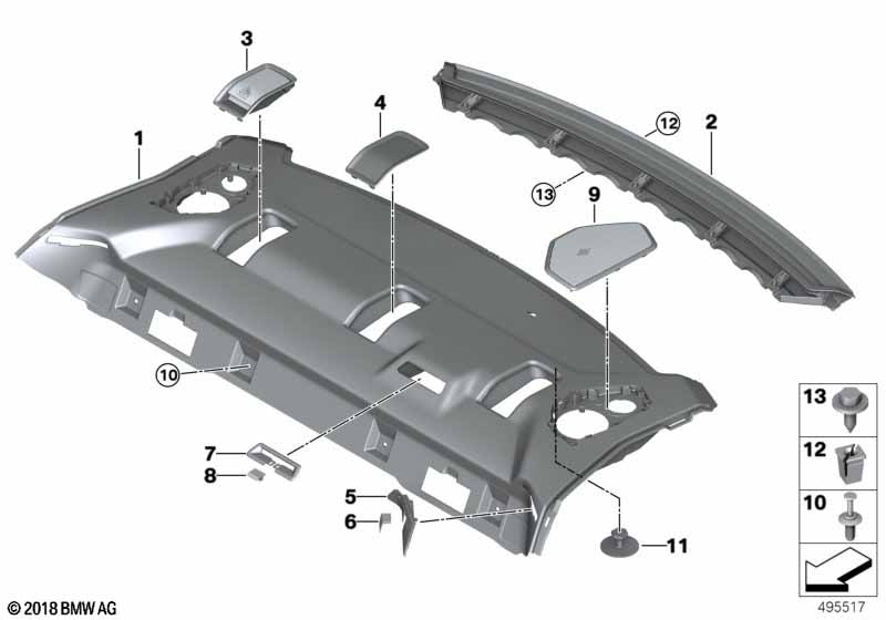 Genuine BMW 51467482391 G20 Cover Panel For Belt Gap Cover Left SCHWARZ (Inc. 320d, 320iX & 330e) | ML Performance EU Car Parts