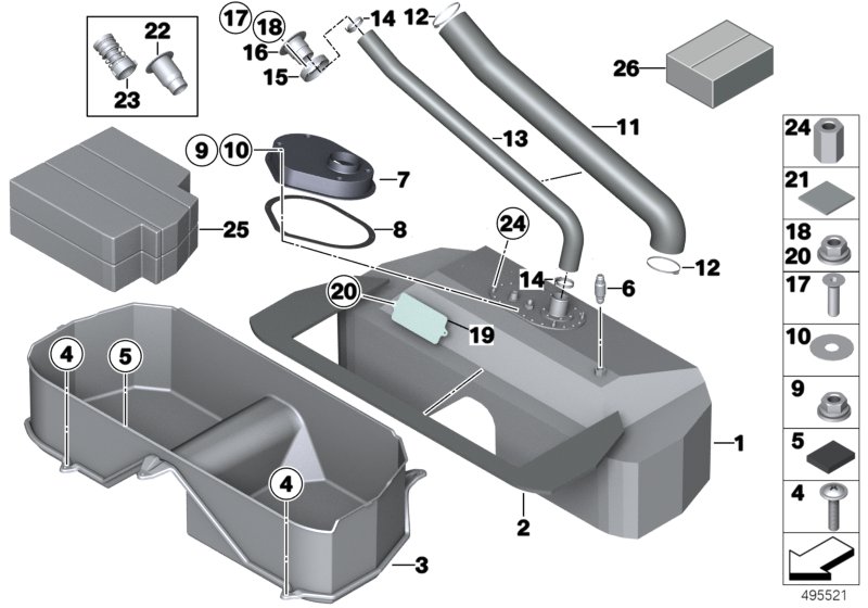 Genuine BMW 16008431927 Reduction Insert KIT F.FUEL TANK (Inc. M4 GT4) | ML Performance UK Car Parts