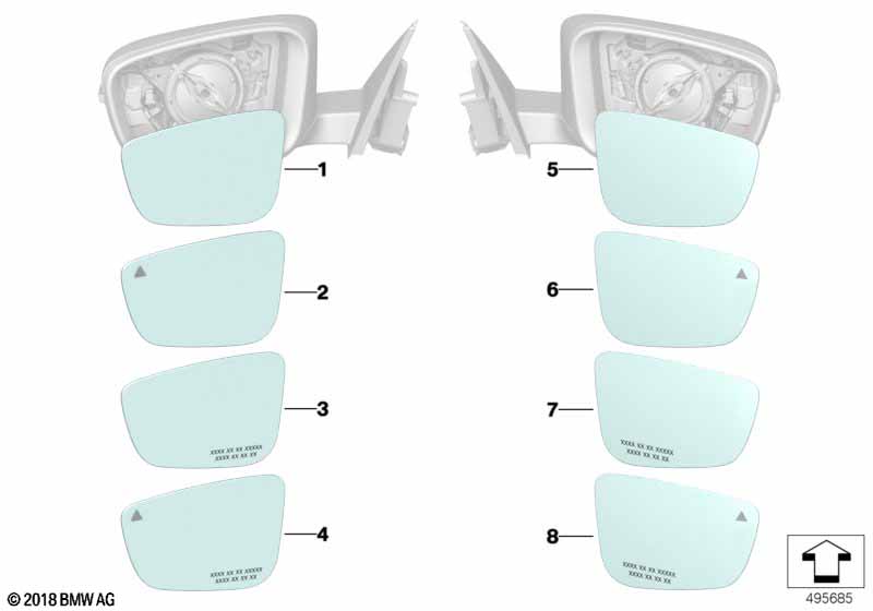 Genuine BMW 51169492762 G20 Mirror Glas Heated Convex Right HC2 (Inc. M340i, 330iX & M340iX) | ML Performance EU Car Parts
