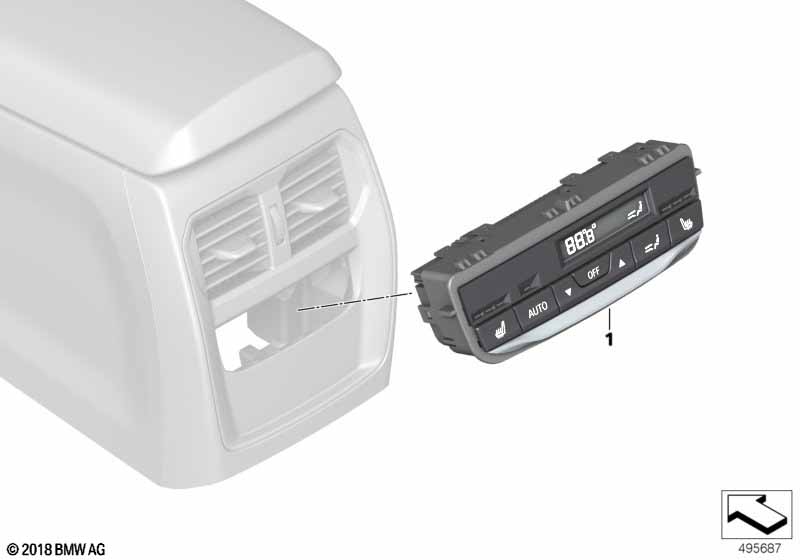 Heating/air conditioner actuation rear