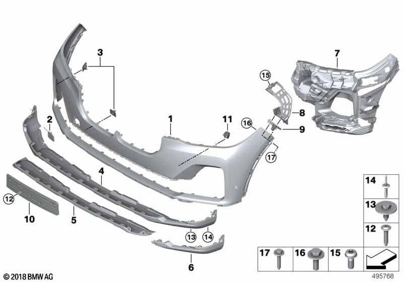 Genuine BMW 51117458365 G07 Insert, Bumper Front Left (Inc. X7 M50dX, X7 M50iX & X7 50iX) | ML Performance UK Car Parts