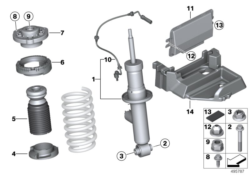 Genuine BMW 33536787189 F25 F26 Auxiliary Shock Absorber, Rear (Inc. X4 35iX) | ML Performance UK Car Parts