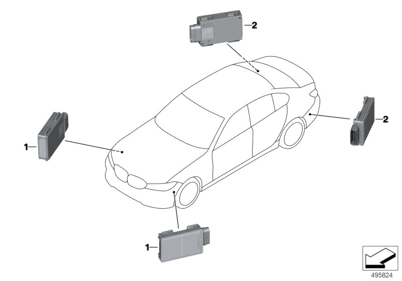 Genuine BMW 66326899503 G30 RR31 F90 Radar Sensor, Close Range SRR-01 (Inc. 530dX, X5 M50dX & 118i) | ML Performance UK Car Parts