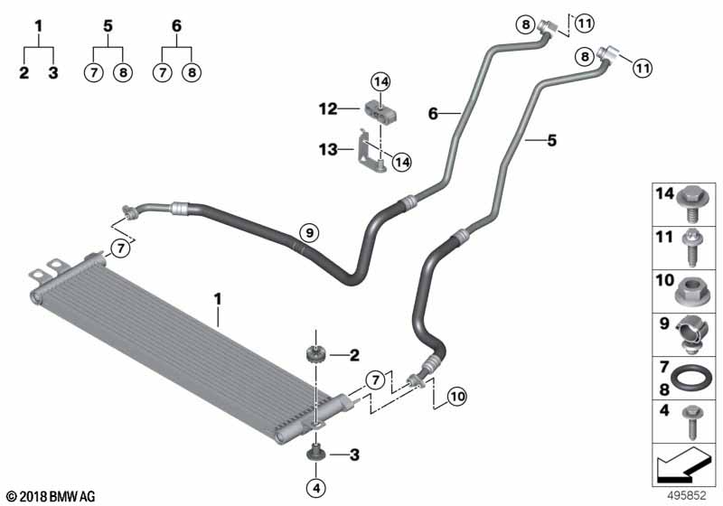 Genuine BMW 17228053477 Engine Oil Cooler Pipe, Return (Inc. X3 M & X4 M) | ML Performance EU Car Parts