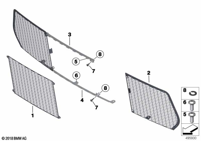 Genuine BMW 51118425500 Bracket Lower PROTECT. GRILLE (Inc. M6 GT3) | ML Performance EU Car Parts