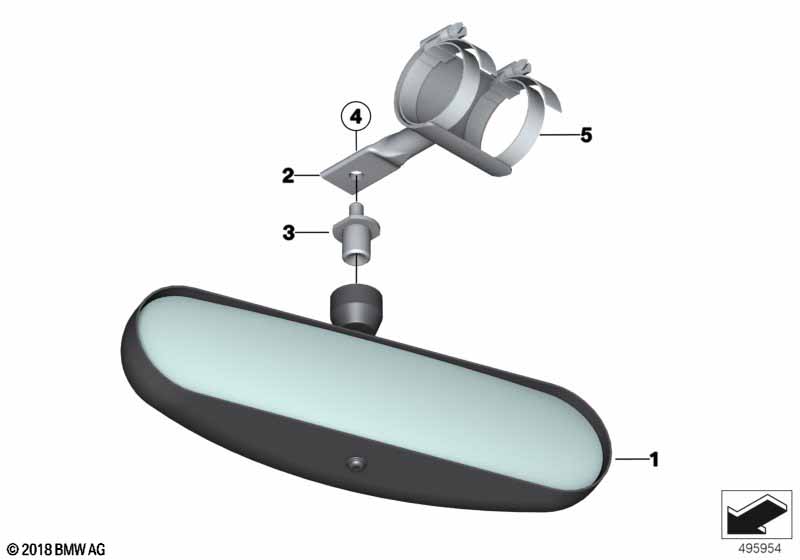 Genuine BMW 51168425222 Interior Mirror (Inc. M6 GT3) | ML Performance UK Car Parts