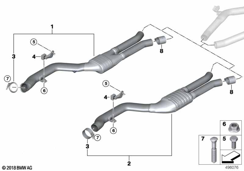Genuine BMW 18307934417 G29 Front Muffler (Inc. Z4 M40i) | ML Performance EU Car Parts