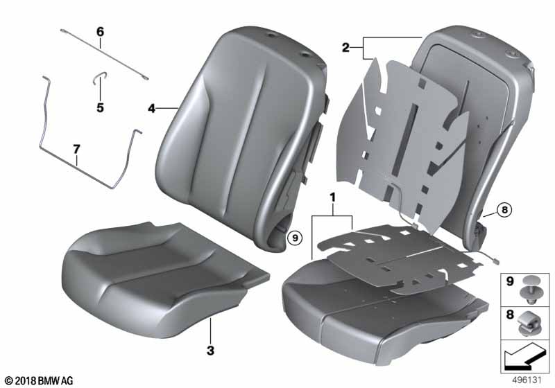 Genuine BMW 52107327615 Cover, Basic Backrest, Leather, Left VENETOBEIGE (Inc. 435i, 420d & 440i) | ML Performance UK Car Parts