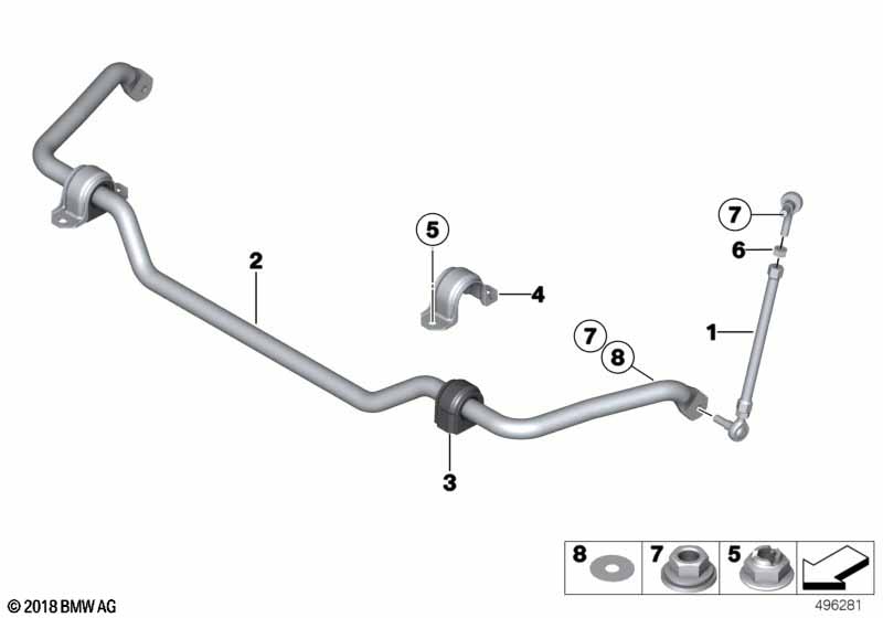 Genuine BMW 31358416825 Anti-Roll Bar, Front KIT (Inc. M235i Racing) | ML Performance UK Car Parts