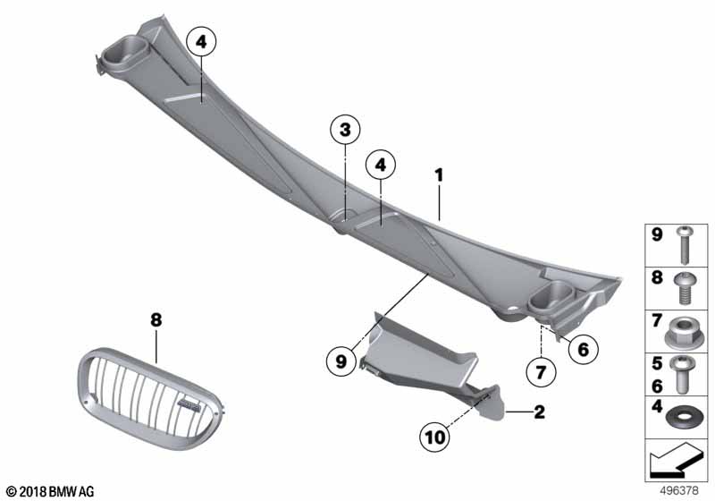 Genuine BMW 51748424972 Frame For Grill KIDNEY RH (Inc. M6 GT3) | ML Performance UK Car Parts