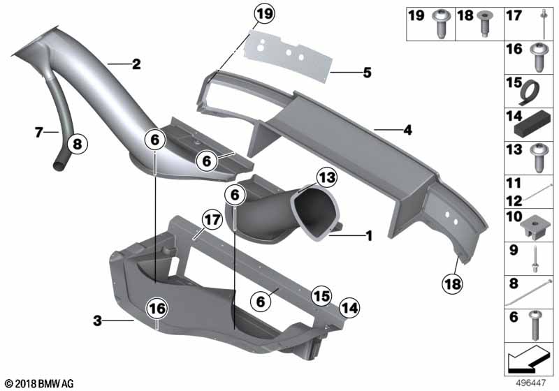 Genuine BMW 51748419943 Air Duct, Transmission LINKS/LH (Inc. M6 GT3) | ML Performance EU Car Parts