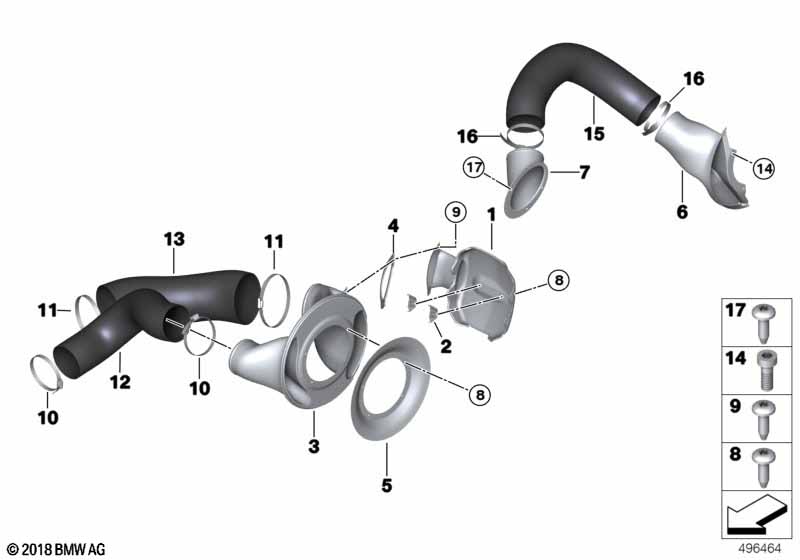 Genuine BMW 51748424690 Ventilation Hose DI=80 mm (Inc. M6 GT3) | ML Performance EU Car Parts