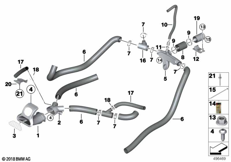 Genuine BMW 51748424894 Holder ECU VENT. HOSE (Inc. M6 GT3) | ML Performance UK Car Parts