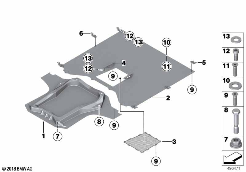 Genuine BMW 51758428327 Underfloor Coating Center WITH MOUNT GRID (Inc. M6 GT3) | ML Performance UK Car Parts