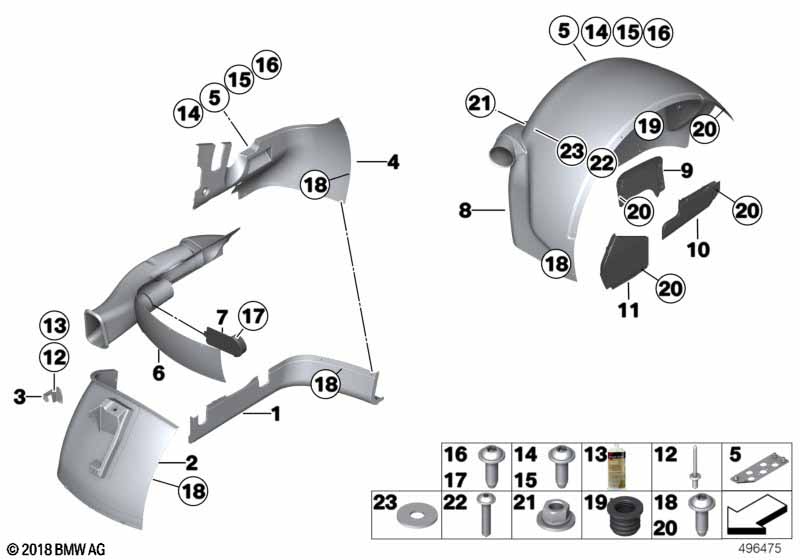 Genuine BMW 51778428505 Front Left Wheelhouse LOWER FRONT (Inc. M6 GT3) | ML Performance UK Car Parts