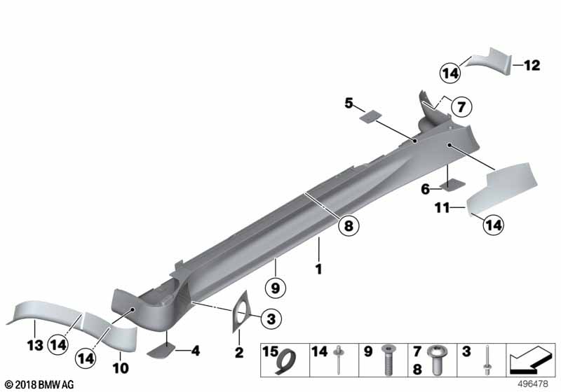 Genuine BMW 51778424918 Stone Chip Right SIDESKIRT REAR (Inc. M6 GT3) | ML Performance UK Car Parts